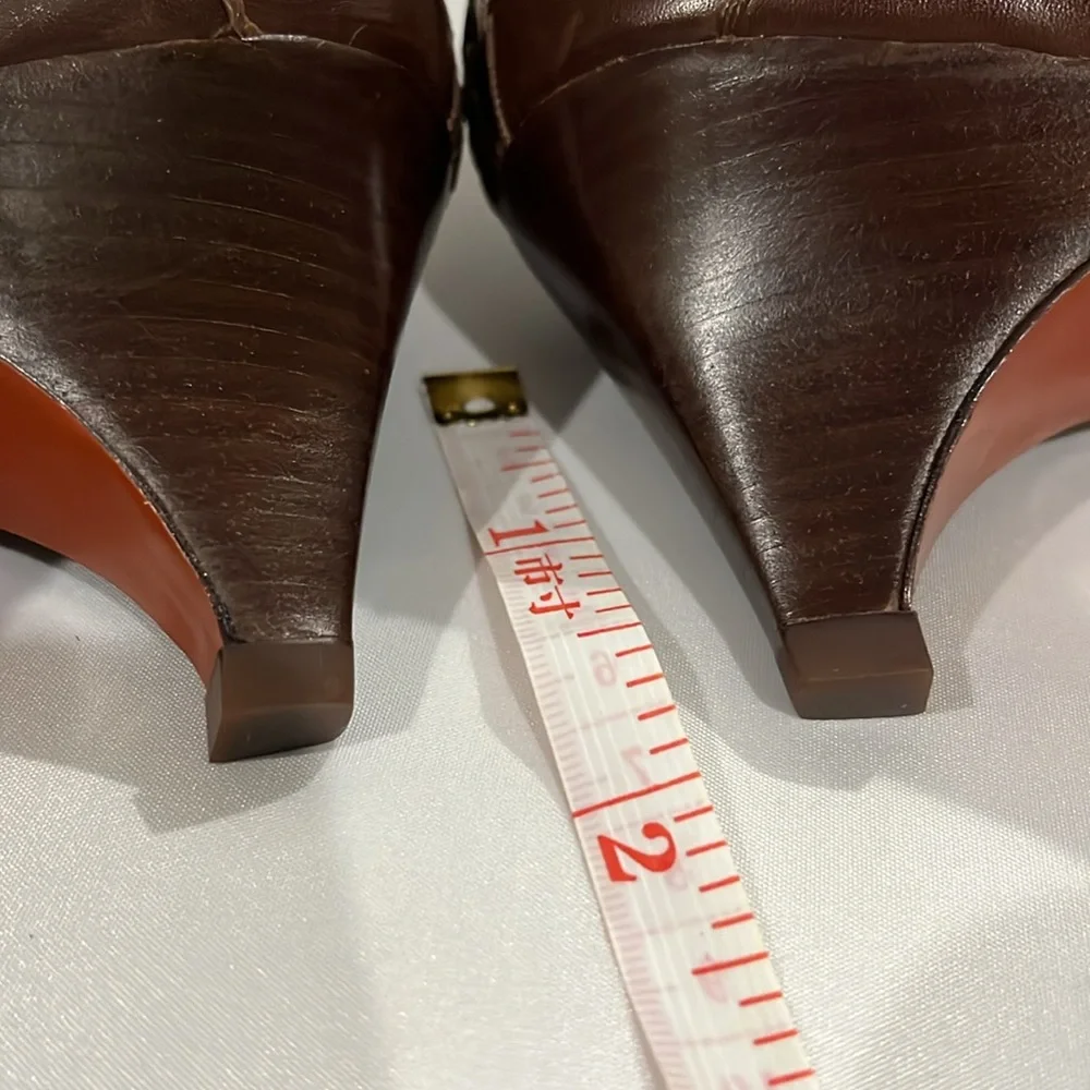 SALE! Cole Haan Brown Women's 7.5B Peep Toe Nike Air Comfort Heels Light Wear - Picture 13 of 13